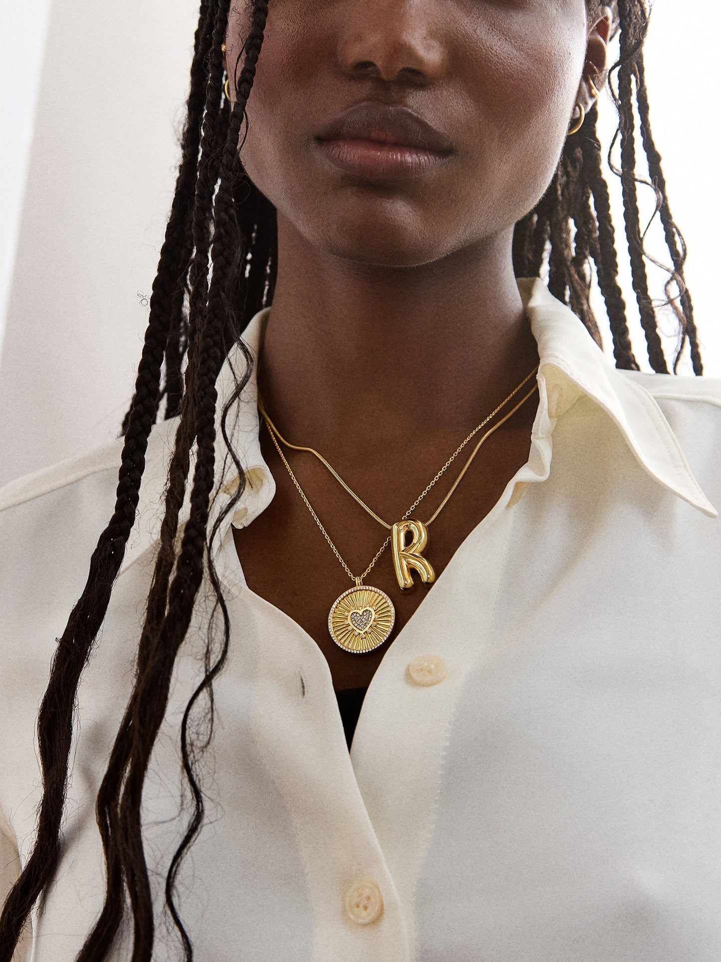 Bubble Initial Necklace
